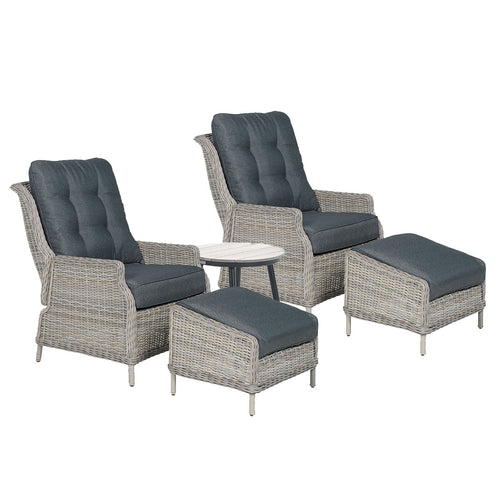 Garden Impressions loungestoelen Santa Rosa - Lucas vintage willow - 3-delig