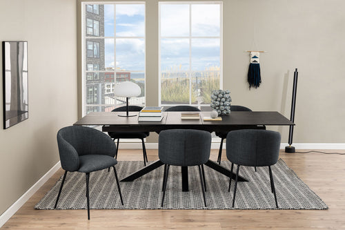 Rebellenclub Eetkamerstoel Rylin - Set van 2 - Donker Grijs - vtwonen shop