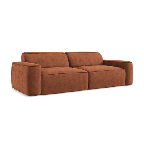 LaMiaSofa 4-zits bank Melissa - chenille stof - terracotta - 244x102x70