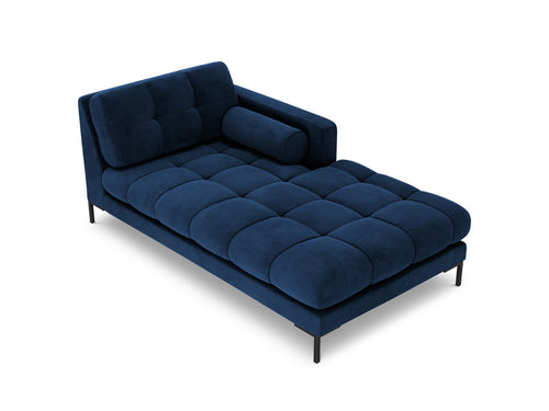 Cosmopolitan Design rechter chaise longue Bali flueel, koningsblauw - 185x102x75cm