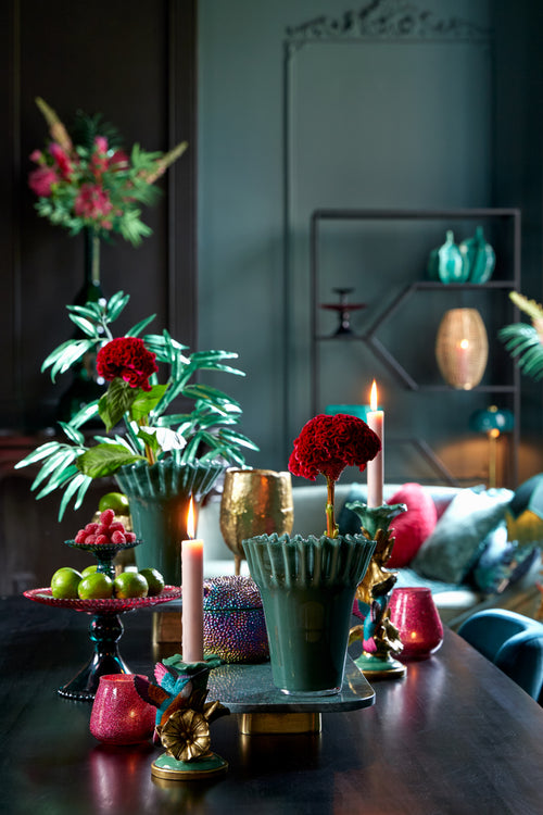 Light & Living vaas BARRIRO - Ø17.5x21cm - groen