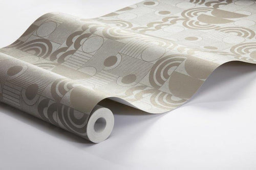 Borastapeter behang geometrische vormen bruin - 53 cm x 10.05 m - 660880