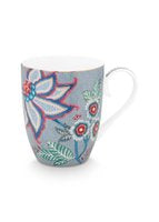 Pip Studio Flower Festival Mokken - Servies - Set van 4 Kopjes - Lichtblauw - 365ml - vtwonen shop