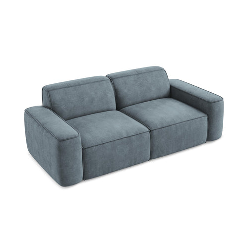 LaMiaSofa 3-zits bank Melissa - chenille stof - jeans - 204x102x70