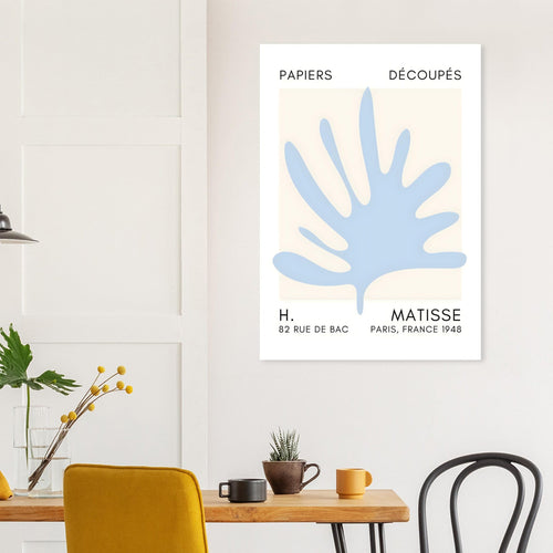 Artfulprints  Matisse – Coral drift light blue   poster 30x40 cm