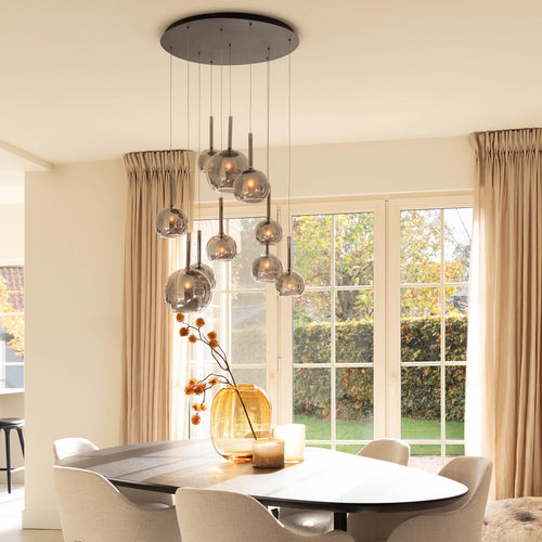 Atmooz hanglamp Saigon 10 - rookgrijs - Ø 60 x H 140 cm - G4