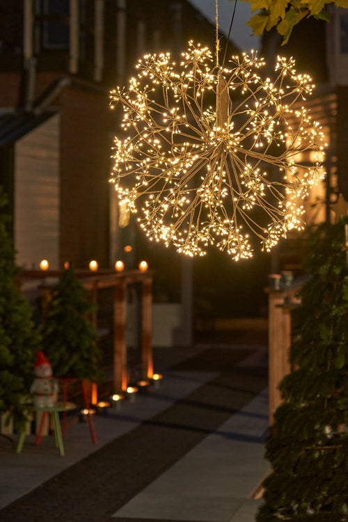 Luca Lighting Kerstverlichting Bal met Warm Witte LED Lampjes - Ø60 cm - Zwart - vtwonen shop