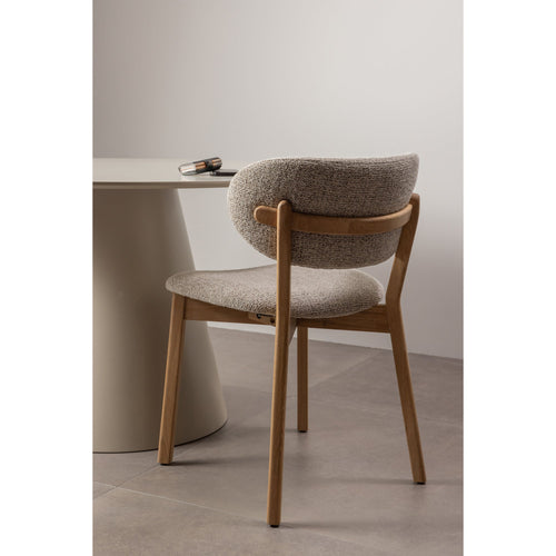 WOOOD eetkamerstoelen houten frame Udar - Naturel - Set van 2
