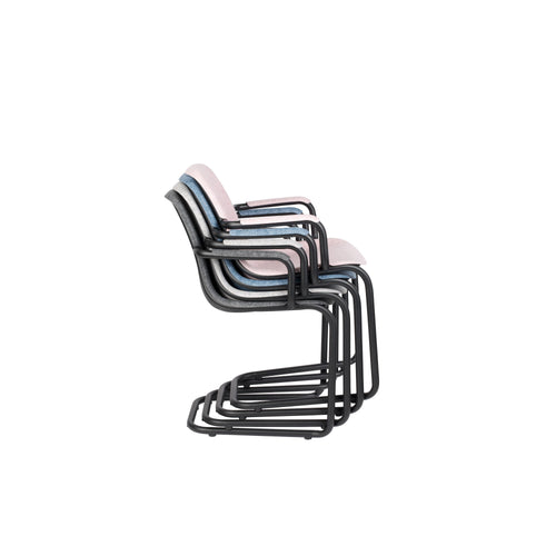 Zuiver Thirsty Eetkamerstoelen armleuning Roze - Set van 2