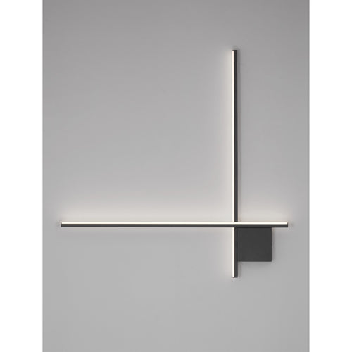 Nova Luce CROSS Geïntegreerde LED-wandlamp Sandy Black Triac dimbare LED 21W 1351lm 2700K