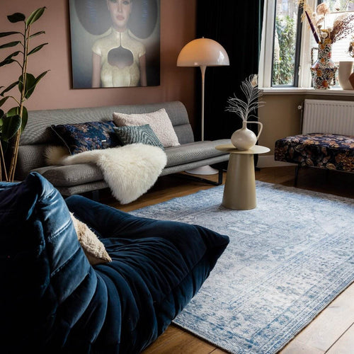 Vintage vloerkleed Duuk Blauw Interieur05