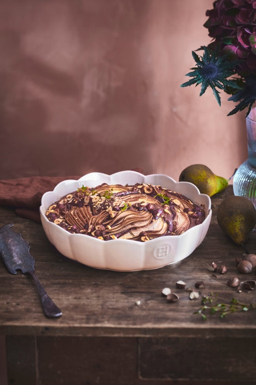 Emile Henry Madeleine Schaal rond gegolfd - Ø270mm - H 65mm - Argile - vtwonen shop