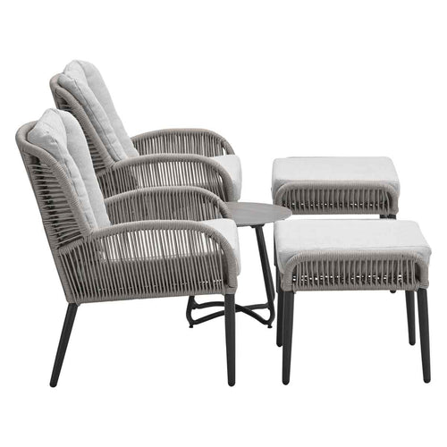 Garden Impressions loungestoelen Bentong - Fons taupe - 3-delig