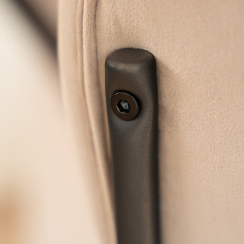 HOME DELUXE CELDA barkrukken fluweel - set van 3 lichtbruin | Barstoelen - vtwonen shop