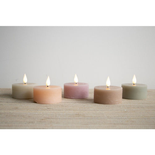 Home Society LED Kaars Mini Pillar - greige - was - ∅ 7cm / H 3,5 cm - set van 2 - vtwonen shop