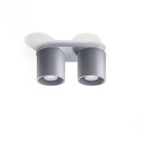 Sollux Lighting Plafondlamp ORBIS 2 grijs - 26x10x12cm