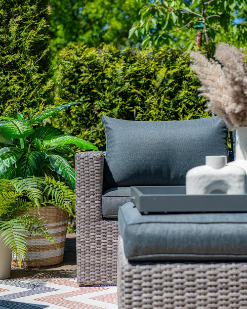 Orangebird lounge fauteuil - organic grey - reflex black - vtwonen shop