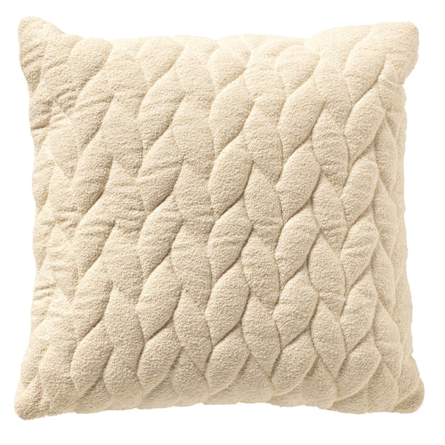 MADDY - kussenhoes 45x45 cm - vlechtpatroon - Whisper White - wit