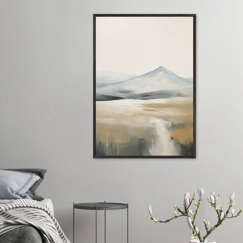 Artfulprints Poster met Lijst Abstract - Fuji path 2   - 50x70 cm - Meerkleurig