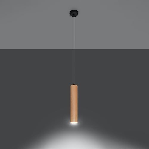 Sollux Lighting Hanglamp LINO hout - 8x8x105cm