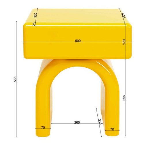 Kare Design Nachtkastje Eliano 1 lade geel