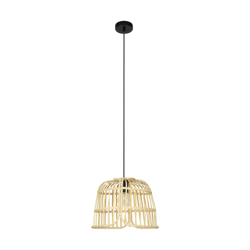 EGLO hanglamp Glyneath - e27 - ø 37,5 cm - zwart/hout - vtwonen shop