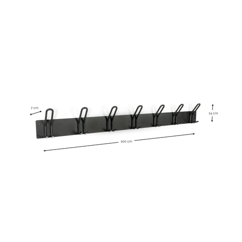 Spinder Design kapstok Miles 7 - Zwart - 7 haken