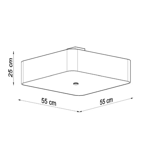 Sollux Lighting Plafondlamp LOKKO 55 wit - 55x55x25cm