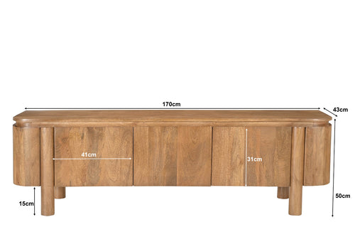 Livingfurn tv-meubel Salano - 170 cm - bruin