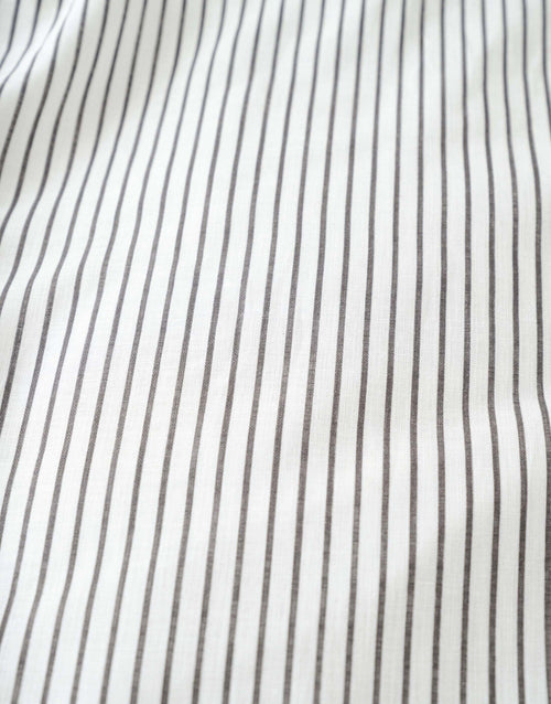 Marc O'Polo Classic fine stripe dekbedovertrek - Tweepersoons – 200x200/220 cm - Antraciet
