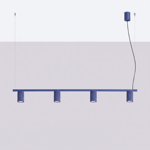Sollux Lighting Kroonluchter KARBON 4 ultramarijn - 122x6,5x212cm