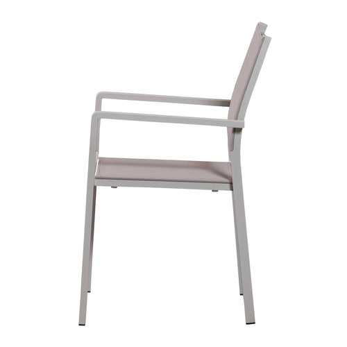 WOOOD tuintafel Bear & tuinstoelen Fowl - Aluminium - Zand - 75x240x87