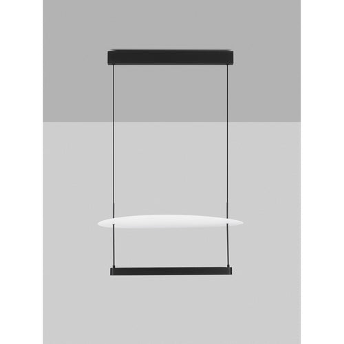 Nova Luce DIONA Geïntegreerde LED-hanglamp voor plafond, zandzwart, wit, Triac dimbaar, LED 40W 2560lm 2700K