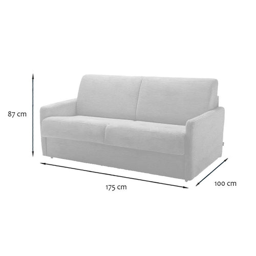 Calicosy - Slaapbank 3-zits - Grijs - 87x175x100 cm