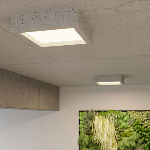 Sollux Lighting Plafondlamp RIZA beton - 33x33x8cm