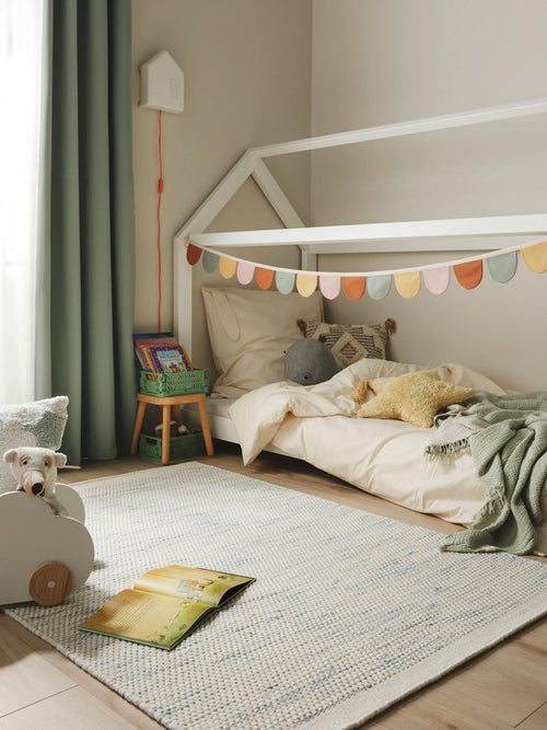 benuta kindervloerkleed Rocky - blauw - 90x130 cm