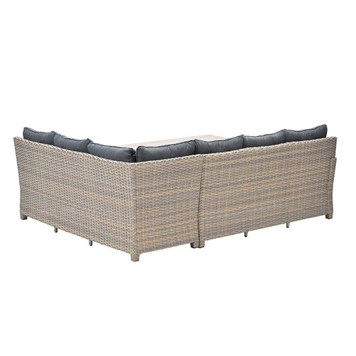 Seagull lounge-diningset - 5-delig - rechts - vintage willow - zwart