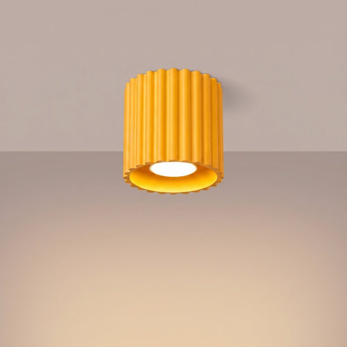 Sollux Lighting Plafondlamp AURA 1 geel GU10 - 10x10x10cm