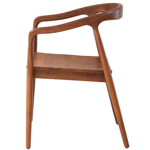DÉJA Living Tuinstoel Lasse - Walnoot Hout - Set van 2
