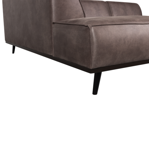 WOOOD hoekbank links Statement - Lederlook - Donkergrijs - 77x274x210 - vtwonen shop