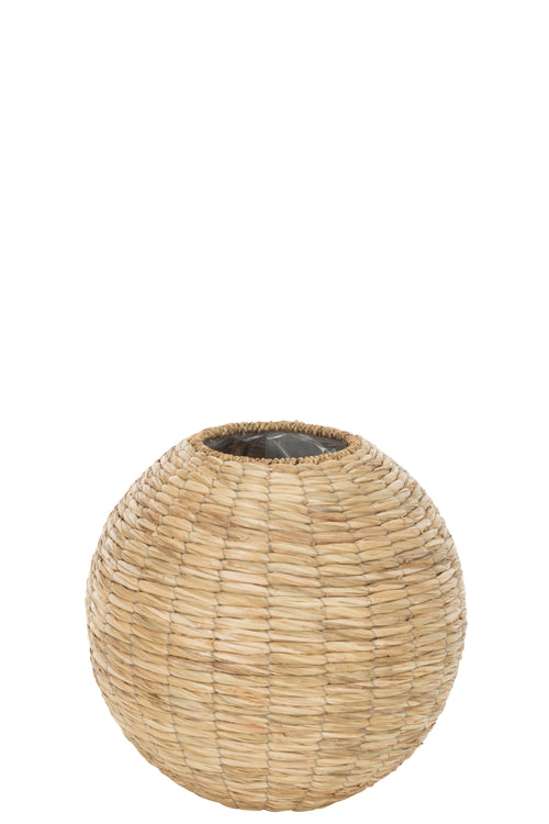 J-Line vaas Yumi Bol - bamboe - naturel - large - Ø 35 cm