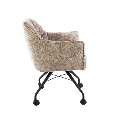 Giga Meubel Eetkamerstoel Hoven - Zand - Incl. Wieltjes - Set van 2 - vtwonen shop