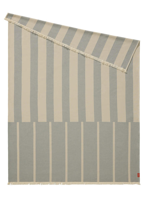 benuta katoenen deken Reed - grijs - 130x170 cm
