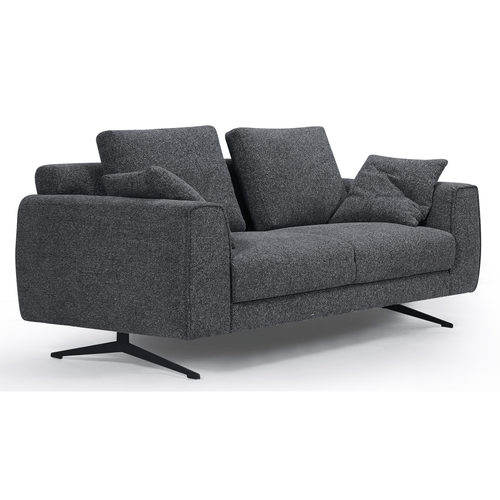 Furnhouse 2-zitsbank Detroit - Antraciet - Stof - 92x176x84