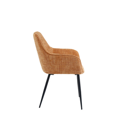 Housecraft Living Jez Eetkamerstoelen met armleuning Oranje - Set van 2 - vtwonen shop