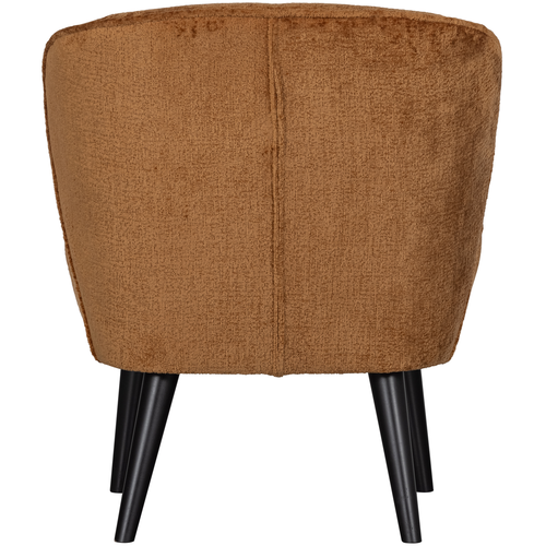 WOOOD fauteuil Sara - Velvet - Cognac - 59x71x70 - vtwonen shop