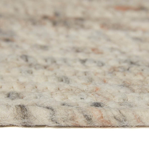 Interieur0 vloerkleed Gapo -beige/wit -gemeleerd5 -rond -wollen- 180 x 180 cm