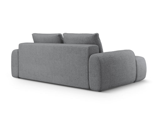 Cosmopolitan Design Slaapbank met opbergdoos Linz 4-zits, structurele stof grijs - 100x250x84cm