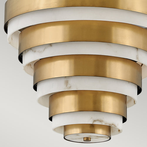 Elstead Hinkley Echelon Cilindrische hanglamp Heritage Brass