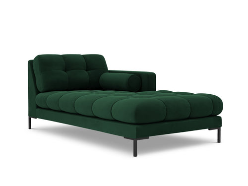 Cosmopolitan Design rechter chaise longue Bali flueel, flessengroen - 185x102x75cm